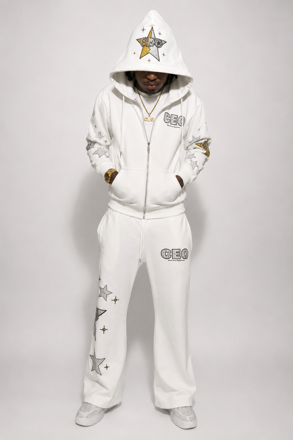 Ceo-Two Tone Wrld Sweatpants